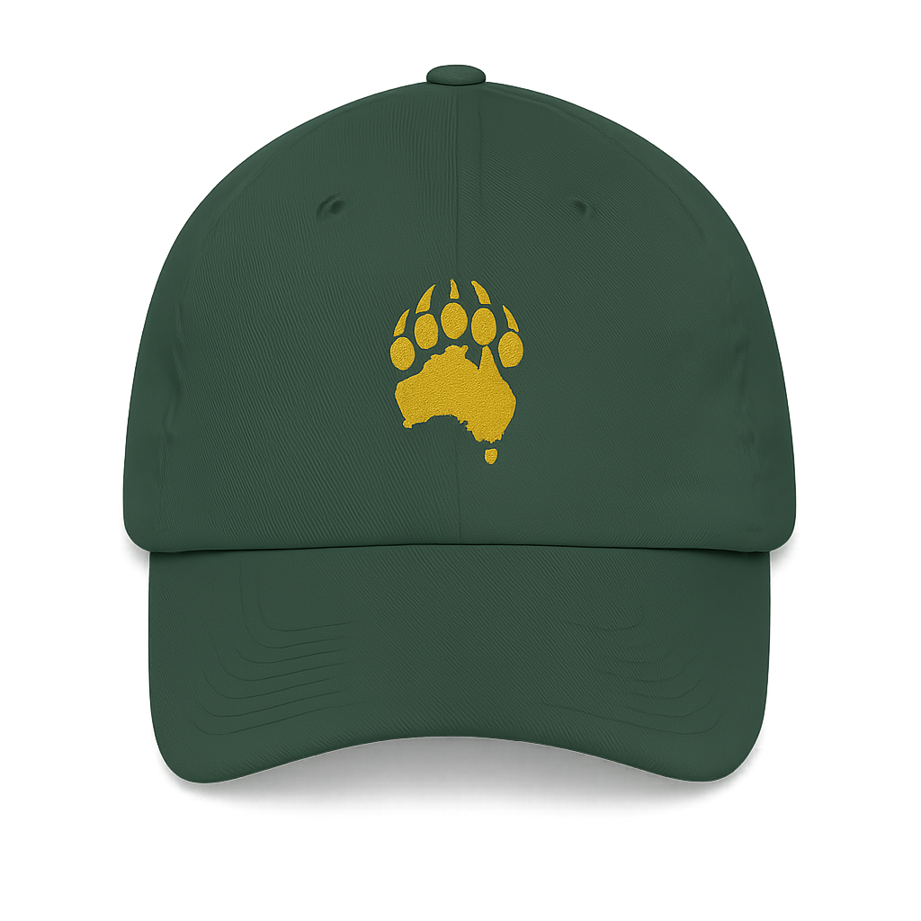 Aussie Bear Paw - Green Baseball Cap
